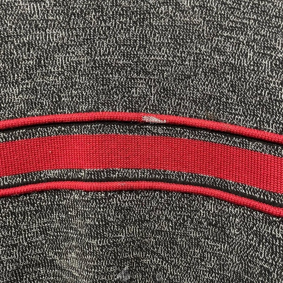 horizontal line pattern crewneck 90s vintage paint splatter sweater sweatshirt - Picture 2 of 8